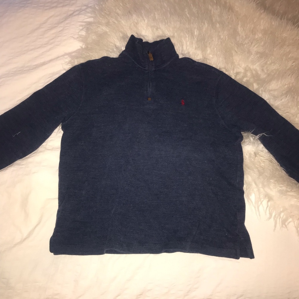 Large Navy Polo Ralph Lauren Half Zip
